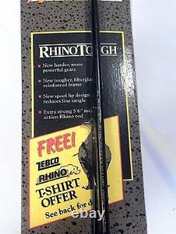 NOS Vintage Zebco Rhino Tough 33 Rod & Reel Combo ZR33 New Sealed (1990)