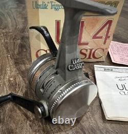 New Vintage Zebco UL4 Classic Fishing Reel Triggerspin Ultralight Feathertouch