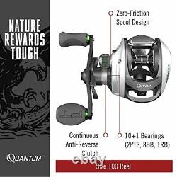 Quantum Energy S3 Baitcast Fishing Reel Size 100 Reel Right-Hand Retrieve Con
