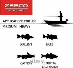 Quantum Fishing Zebco Bite Alert Spinning Reel and 2-Piece 7FT Fishing Rod Combo
