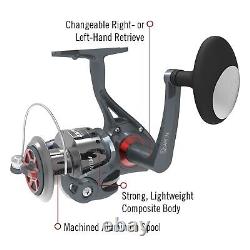 Quantum Optix Spinning Reel and 2-Piece Fishing Rod Combo, Durable Fiberglass
