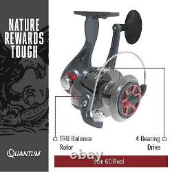 Quantum Optix Spinning Reel and 2-Piece Fishing Rod Combo, Durable Fiberglass
