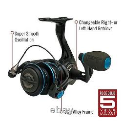 Quantum Smoke Saltwater Spinning Fishing Reel, Changeable Right- or Left-Hand