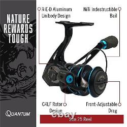 Quantum Smoke Saltwater Spinning Fishing Reel, Changeable Right- or Left-Hand