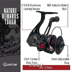 Quantum Smoke Spinning Fishing Reel, Changeable Right- or Left-Hand Retrieve