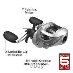 Quantum Throttle Baitcast Fishing Reel, 7 + 1 Ball Bearings with a Smooth and