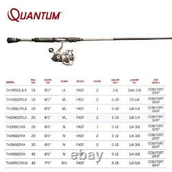Quantum Throttle II Spinning Reel and Fishing Rod Combo, 20, Silver/Black