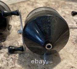 RARE! Vintage ZEBCO Model 33 BLACK SPINNER Reels. Lot Of 3. Circa 1954-1957