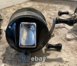 RARE! Vintage ZEBCO Model 33 BLACK SPINNER Reels. Lot Of 3. Circa 1954-1957