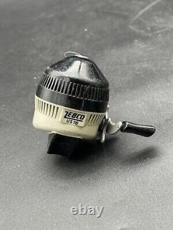 Rare Zebco Closed Face Spinning Fishing Reel Model US76 Black And White