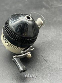 Rare Zebco Closed Face Spinning Fishing Reel Model US76 Black And White