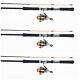 Set Of 3 Zebco Crappie Fighter 12' Spinning Combos #crful122la
