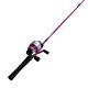 Spincast Reel Fishing Rod Combo 6-ft Rod Eva Handle Anti-reverse, Silver/black