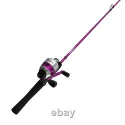 Spincast Reel Fishing Rod Combo 6-Ft Rod EVA Handle Anti-Reverse, Silver/Black