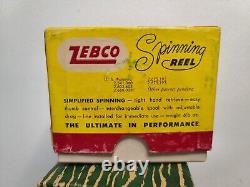 Three, In Box 1950's Fishing Reels 1 Zebco & 2 Pflueger Rockets