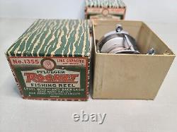 Three, In Box 1950's Fishing Reels 1 Zebco & 2 Pflueger Rockets