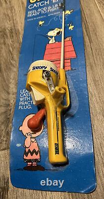 VINTAGE 1988 ZEBCO SNOOPY FISHING POLE NEW IN THE PACKAGE REEL ROD Peanuts USA