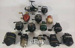 VINTAGE Fishing REEL LOT of 14 Zebco Daiwa Johnson Shakespeare