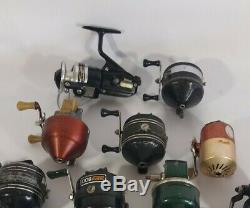 VINTAGE Fishing REEL LOT of 14 Zebco Daiwa Johnson Shakespeare