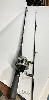 VINTAGE ZEBCO 33 RHINO REEL & Graphite FISHING ROD No. Z-SC/56 56 COLLECTORS