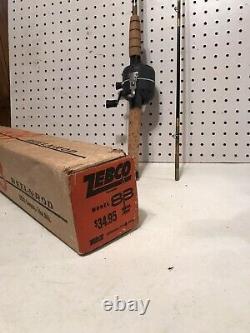 VINTAGE ZEBCO 88 BUILT-IN ROD & REEL COMBO With BOX