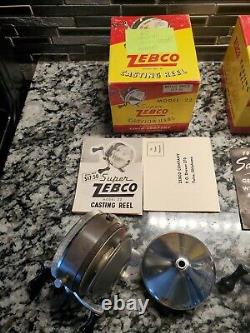 VINTAGE ZEBCO CASTING REEL-ZEBCO COMPANY-withBox and Papers
