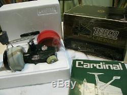 Very Nice Zebco Cardinal Model 6 Reel + Box + Manual Set Product Of Sweden