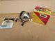 Vintage 1960's Zebco Fishing Spinning Reel Model 33 Silver With Original Box