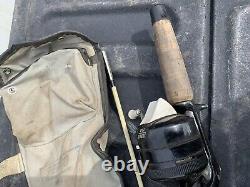 Vintage 1960s Zebco Rod & Reel With Case n lures 1745 sport pak wow! Rare