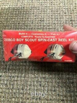Vintage 1979 New in Box Zebco Boy Scout 202 Spin Cast Reel Kit Made in USA LOOK
