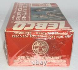 Vintage 1979 New in Box Zebco Boy Scout 202 Spin Cast Reel Kit Made in USA Rare