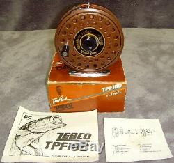 Vintage 1986 Zebco TPF100 Fly Reel Mint in Box Ted Peck Signature Series Japan