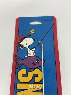 Vintage 1988 Snoopy Peanuts Kids Fishing Pole Rod Zebco Reel Catch'Em Kit NIP