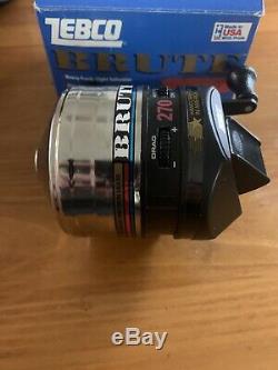 Vintage 1994 Brand New in Box! Zebco 270 Brute Reel Metal Foot Made in USA Rare