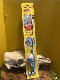Vintage 1994 Zebco Disney Mickey Mouse Fishing Pole Reel-Rod & Line Brand New