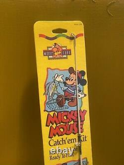 Vintage 1994 Zebco Disney Mickey Mouse Fishing Pole Reel-Rod & Line Brand New