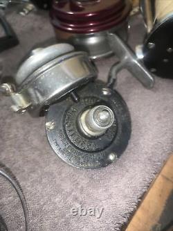 Vintage Assorted Bait Casting Fishing Reels parts or repair only. Zebco Daiwa Et
