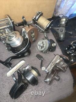 Vintage Assorted Bait Casting Fishing Reels parts or repair only. Zebco Daiwa Et