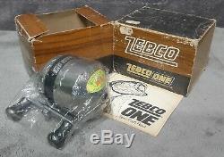 Vintage Cellophane Wrap in Box Zebco One Heavy Duty Spincast Reel Very Rare USA