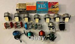 Vintage Fishing Reel Lot Casting Spinning Remington Bronson Zenith Zebco In Box