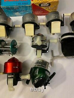 Vintage Fishing Reel Lot Casting Spinning Remington Bronson Zenith Zebco In Box