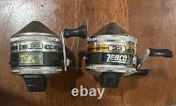 Vintage Fishing Reel Lot of 11 Shakespeare, Zebco, Heddon Daiwa some Working