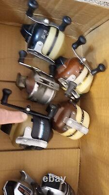 Vintage Lot Of 7 ZEBCO Fishing Reels 808 (4) One classic (1) 20/20 (2) catfish