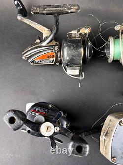 Vintage Mixed Fishing Reels PFlueger Ryobi Bronson Jet Zebco Johnson Lot Of 14