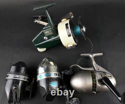 Vintage Mixed Fishing Reels PFlueger Ryobi Bronson Jet Zebco Johnson Lot Of 14