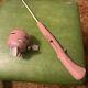 Vintage Rare Zebco 202 Pink Spincast Fishing Reel & Rod Made In Usa Works Smooth
