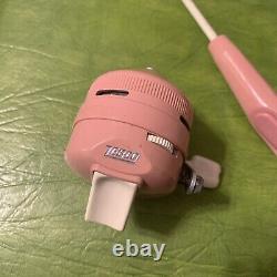 Vintage Rare ZEBCO 202 Pink Spincast Fishing Reel & Rod Made In USA Works Smooth