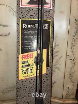 Vintage Sealed Zebco 33 Rhino Tough Rod & 2 Reels Combo Man Cave Package Wear