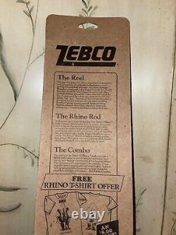 Vintage Sealed Zebco 33 Rhino Tough Rod & 2 Reels Combo Man Cave Package Wear