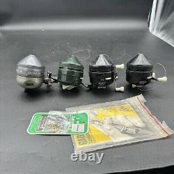 Vintage Spincast Reel Zebco 202 Set Of 4